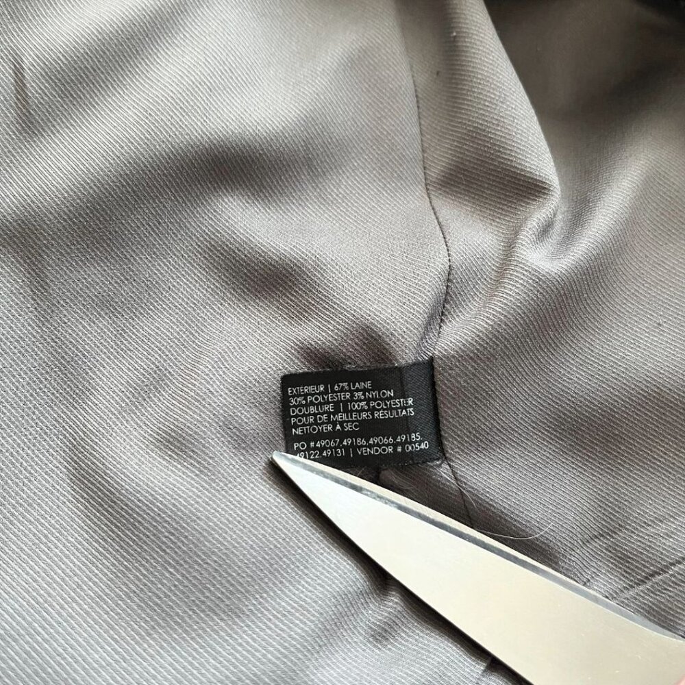 CLUB MONACO HOUDSTOOTH WOOL BLEND SINGLE BREATED MID-LENGTH BLAZER - 2 - Picture 9 of 9